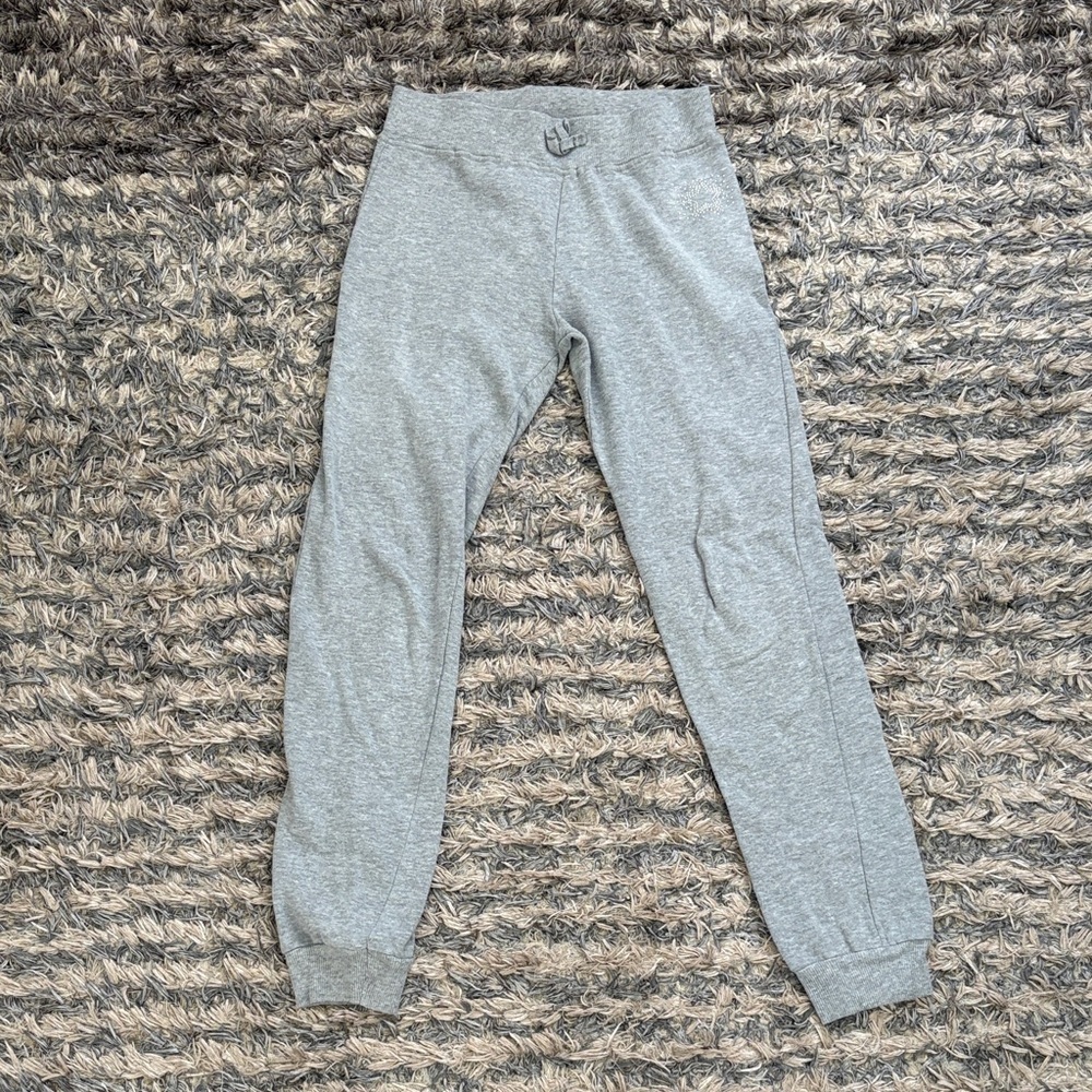Star Ride Gray 100% Cotton Jogger Pants with Star Embellishments L (14/16)